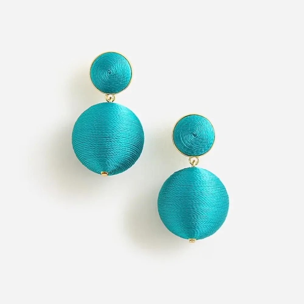 J.Crew Woven Ball Earrings